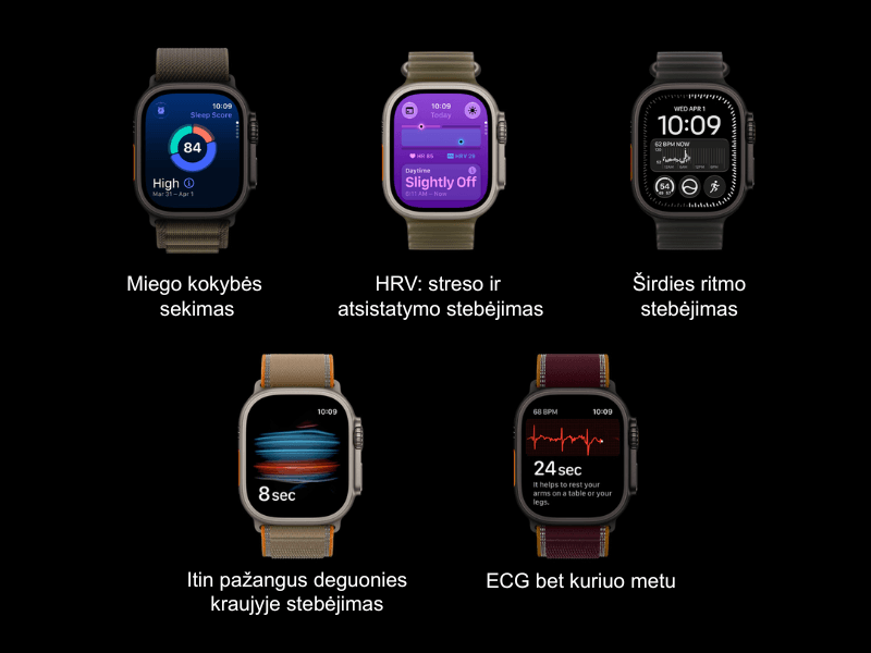 Profesionalus sveikatos stebėjimas su Apple Watch Ultra4